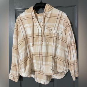 American Eagle Hooded Flannel Pullover